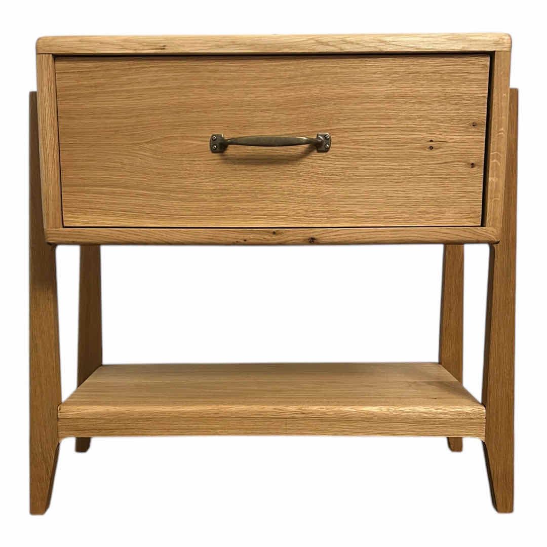 Noptiera Sinea din lemn masiv de stejar, design minimalist, handmade, 55x40x56